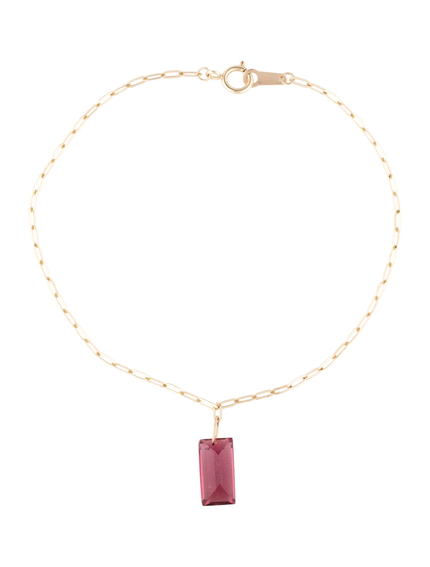Bracelet 14K Rhodolite Charm