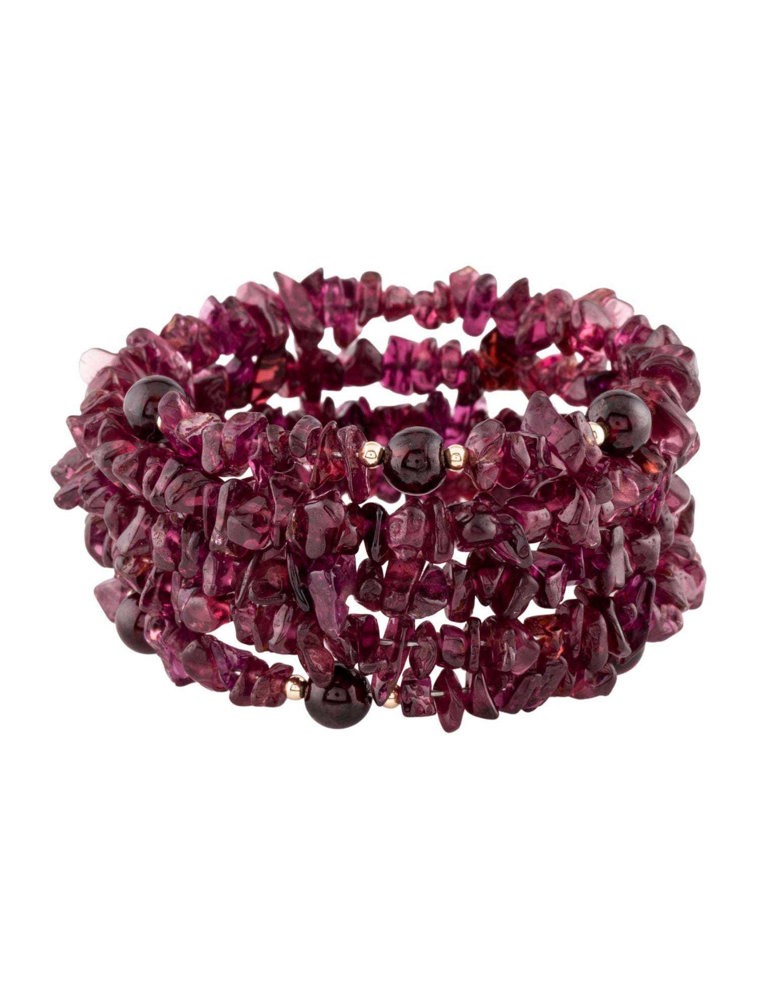 Bracelet 14K Garnet & Rhodolite Wrap