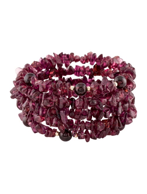 Bracelet 14K Garnet & Rhodolite Wrap Bracelet