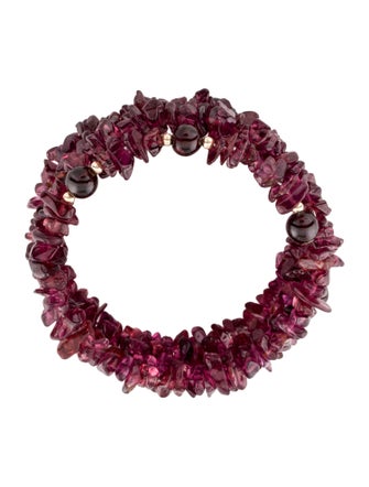 Bracelet 14K Garnet & Rhodolite Wrap Bracelet