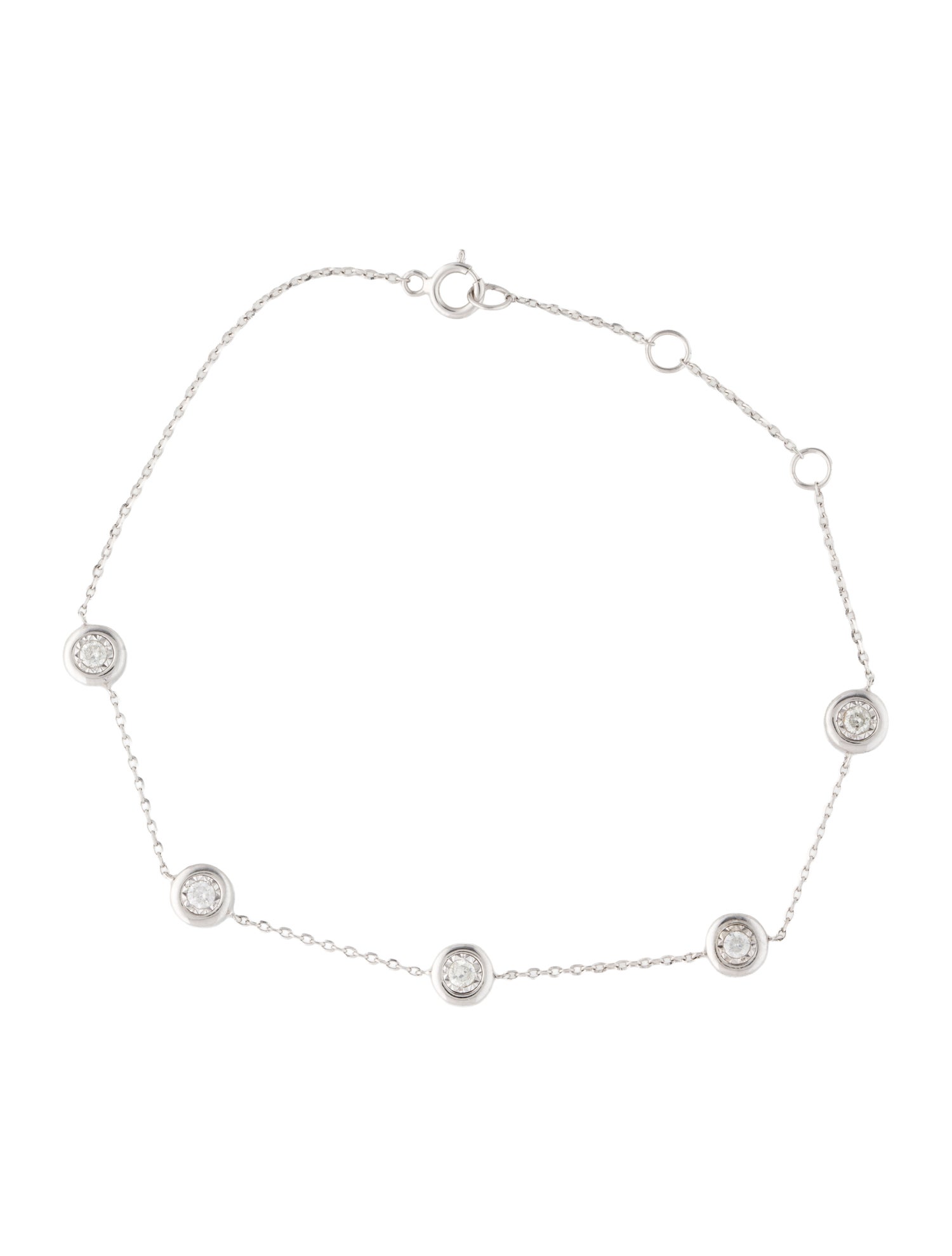 Bracelet 14K Diamond Station