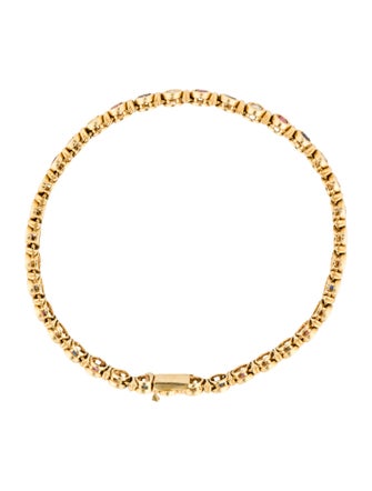 Bracelet 18K Ruby, Sapphire & Diamond Link Bracelet