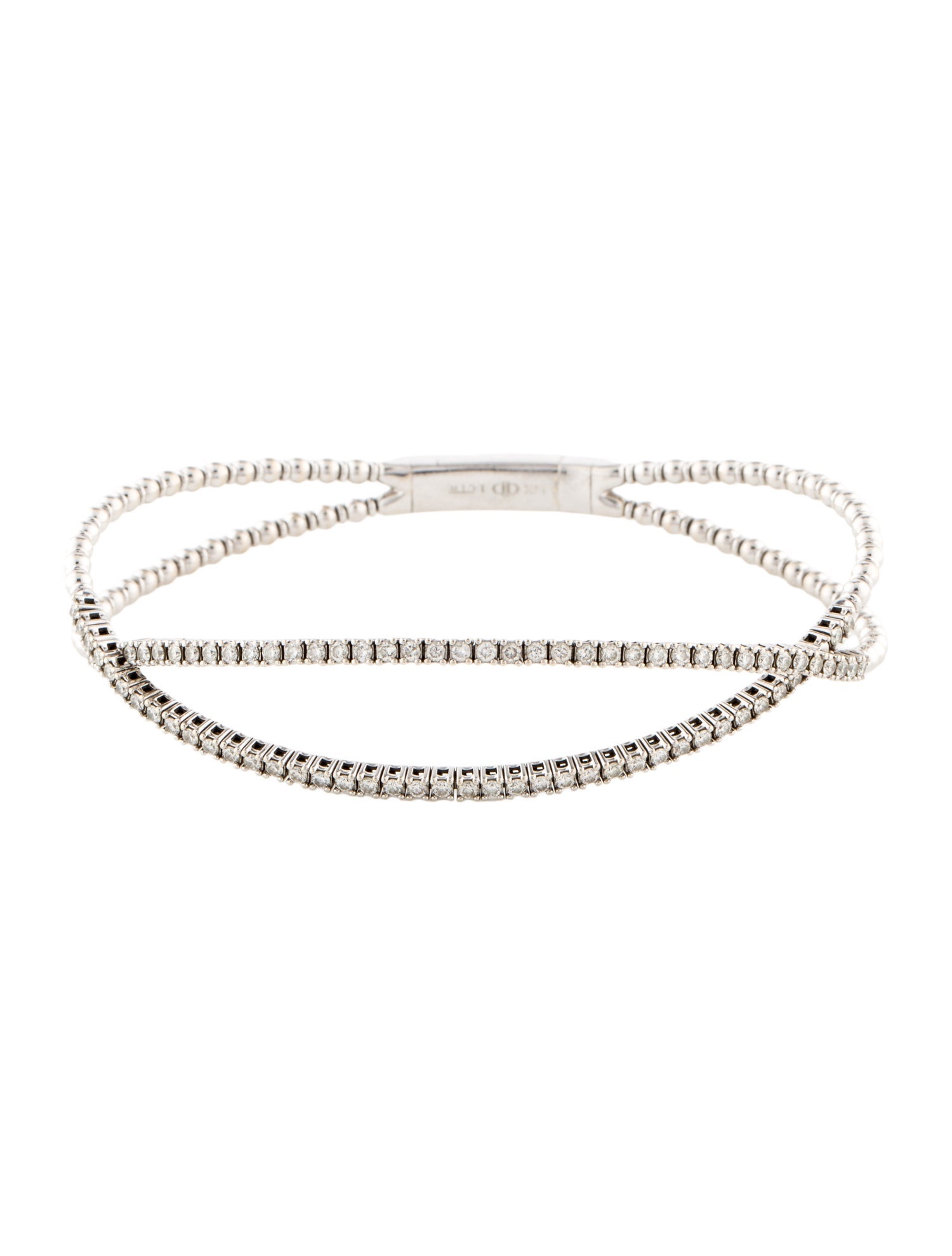 Bracelet 14K 1.00ctw Diamond Crossover Bangle