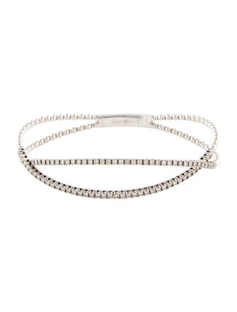 Bracelet 14K 1.00ctw Diamond Crossover Bangle Bracelet