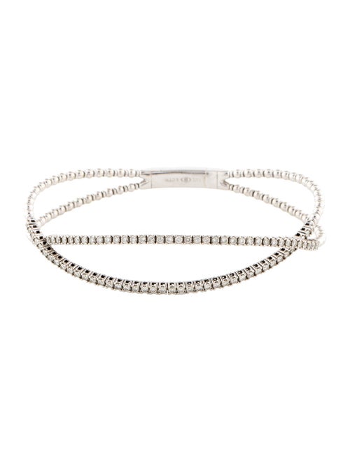 Bracelet 14K 1.00ctw Diamond Crossover Bangle Bracelet