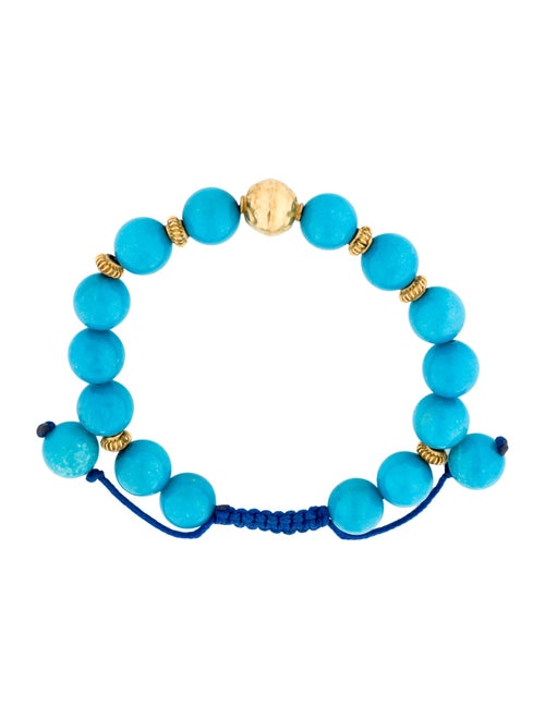 Bracelet 18K Dyed Magnesite Bead Station Bracelet