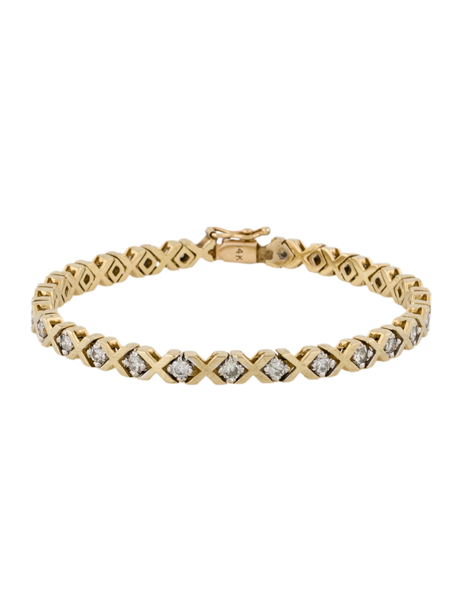 Bracelet 14K 2.50ctw Diamond 'X' Link