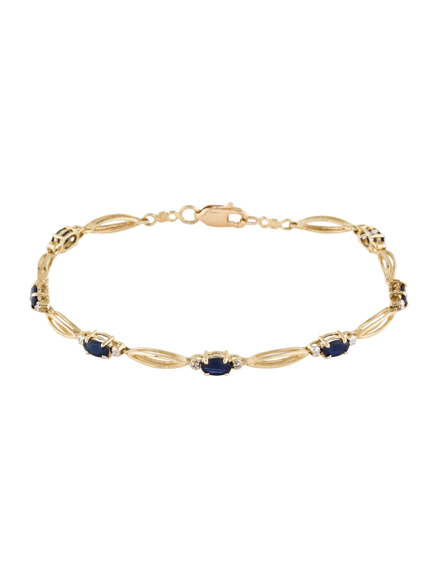 Bracelet 10K Sapphire Link