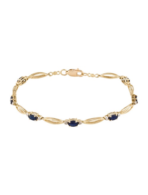 Bracelet 10K Sapphire Link Bracelet