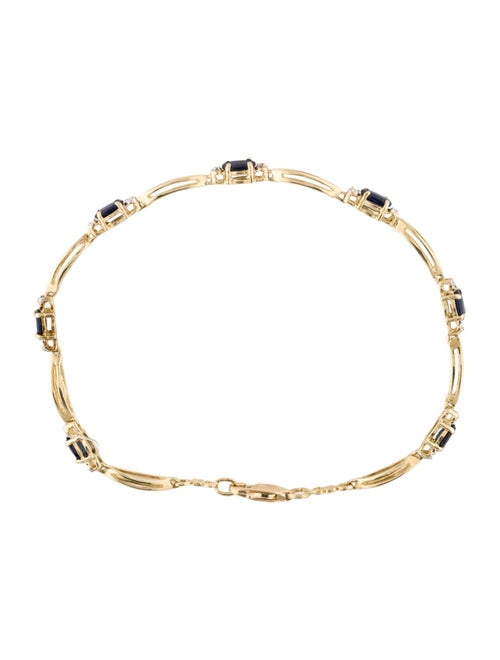 Bracelet 10K Sapphire Link Bracelet