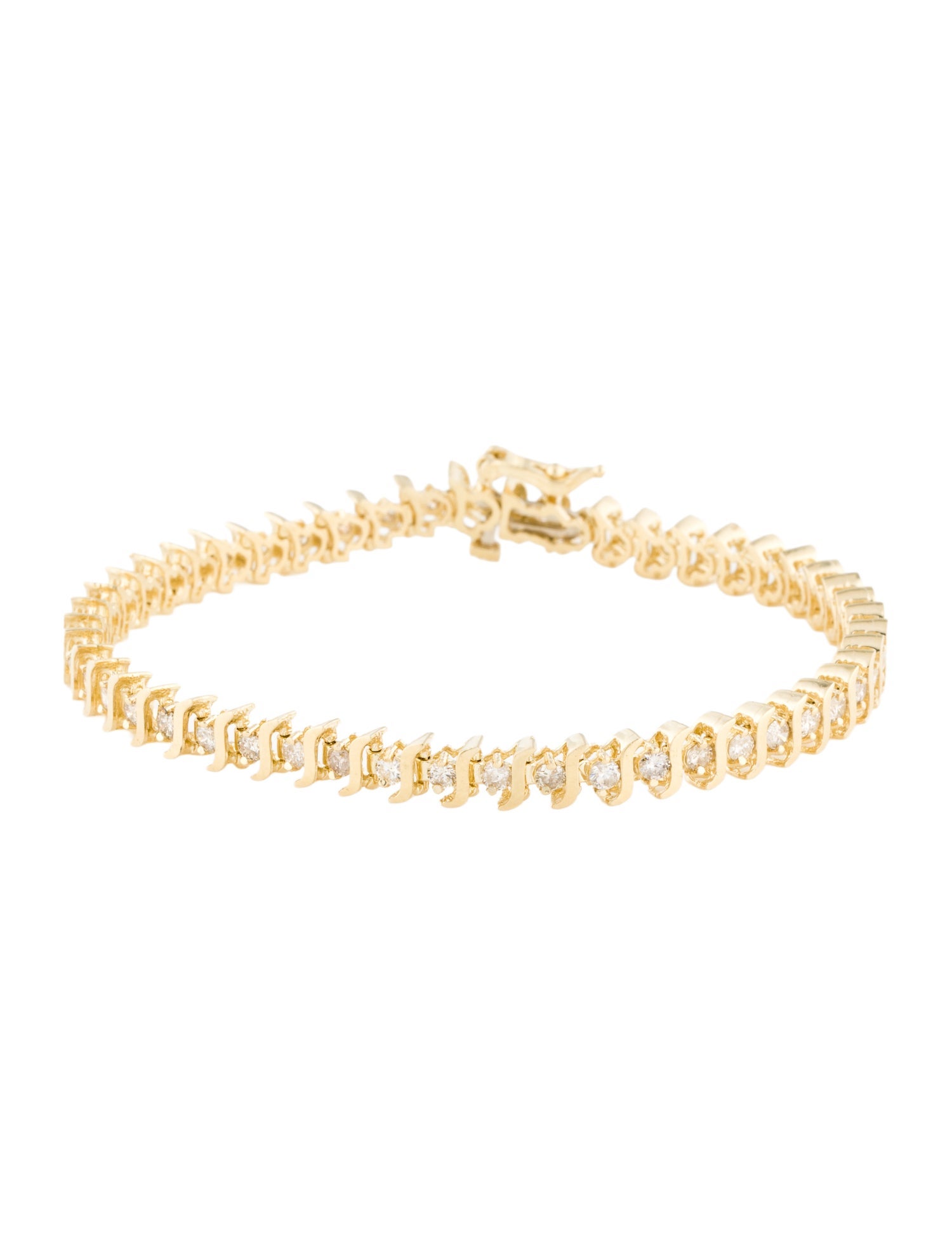 Bracelet 14K 1.85ctw Diamond S Link
