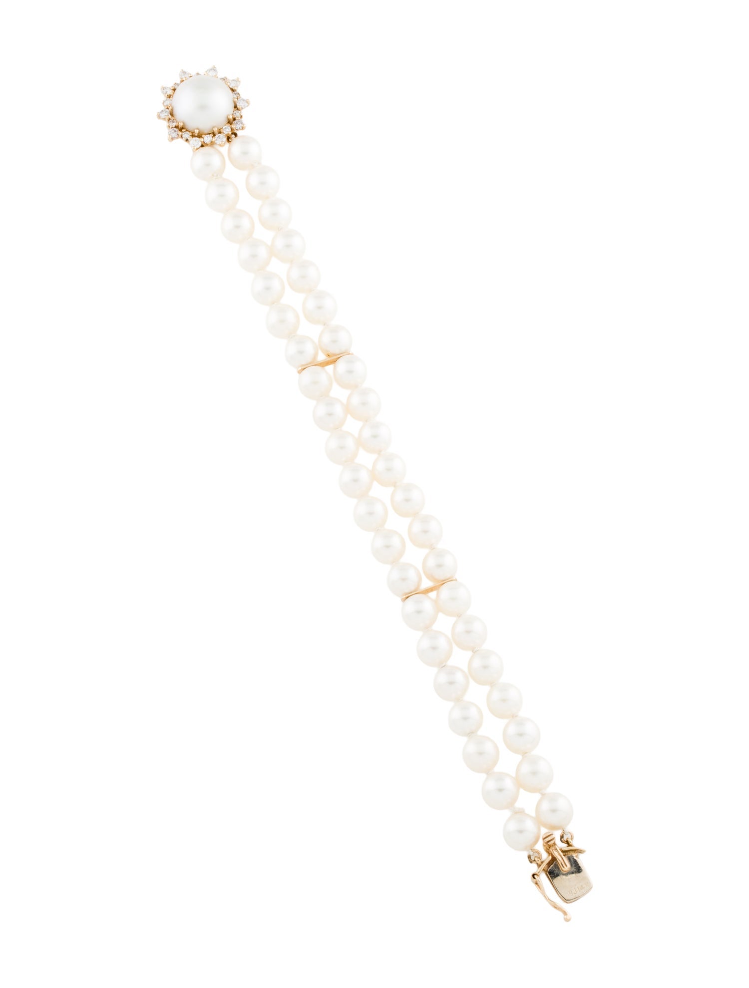 Bracelet 14K Pearl & Diamond
