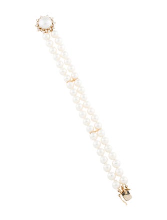 Bracelet 14K Pearl & Diamond Bracelet
