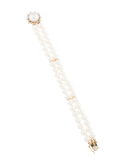 Bracelet 14K Pearl & Diamond Bracelet