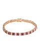 Bracelet 14K Rhodolite & Diamond Link Bracelet