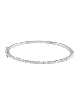 Bracelet  14K Diamond Hinged Bangle