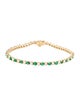 Bracelet 14K 2.10ctw Diamond & Emerald Link Bracelet
