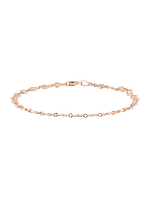 Bracelet 14K Diamond Bezel Link Bracelet