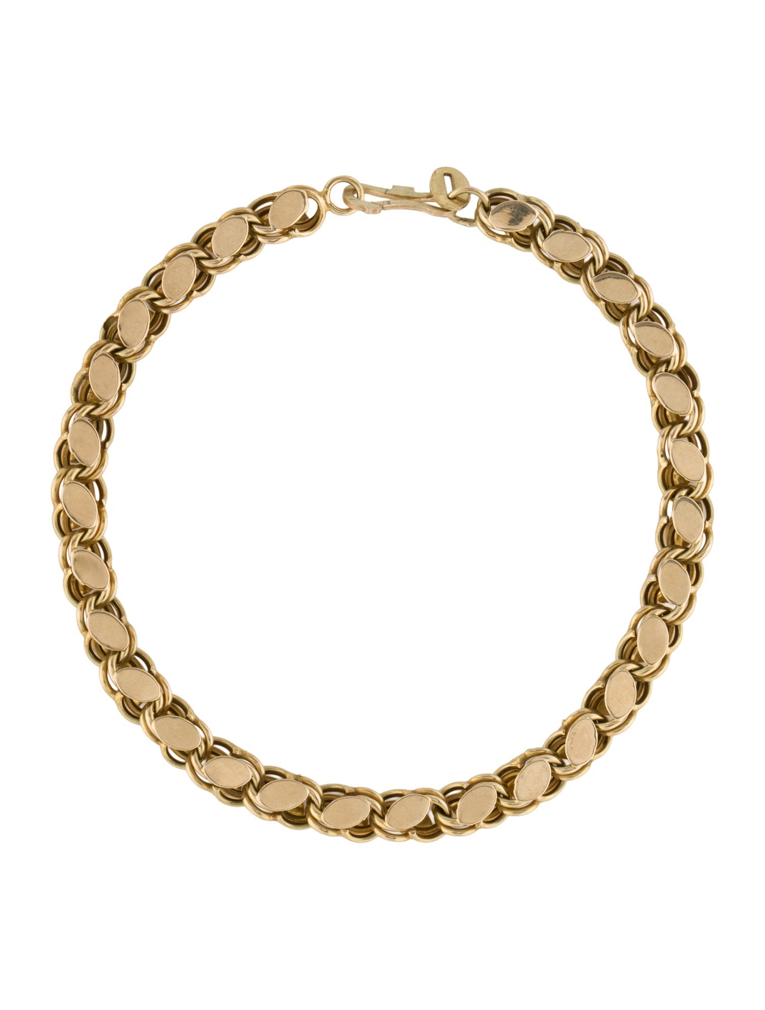 Bracelet 14K Oval Double Link Chain