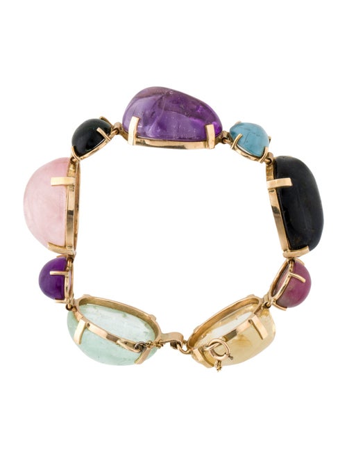 Bracelet 14K Multistone Link Bracelet