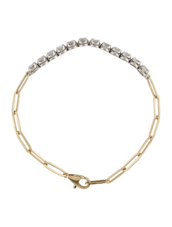Bracelet 14K 1.68ctw Diamond Mixed Link Bracelet