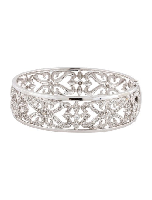 Bracelet 18K 1.38ctw Diamond Hinged Bangle