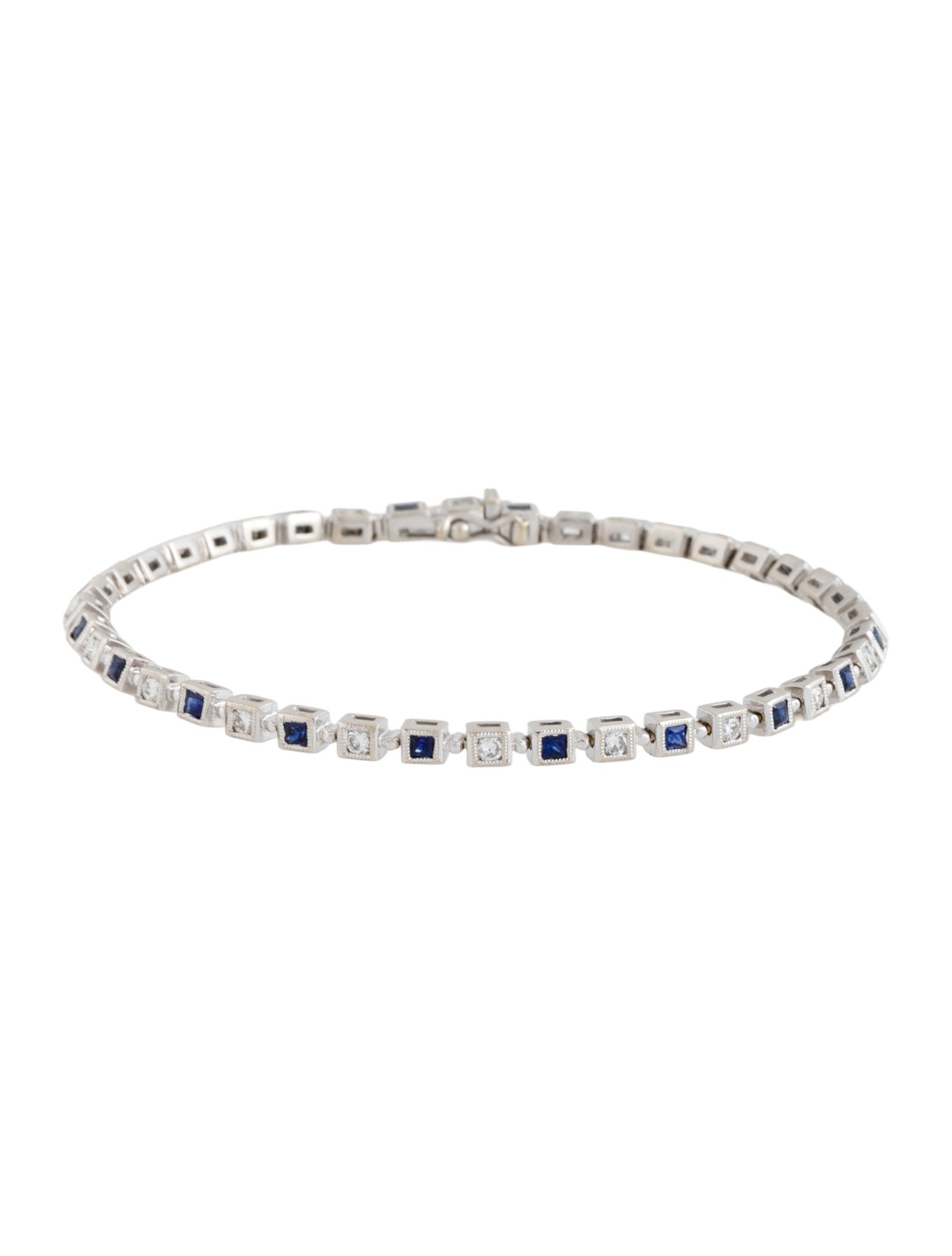 Bracelet 18K Sapphire & Diamond Line