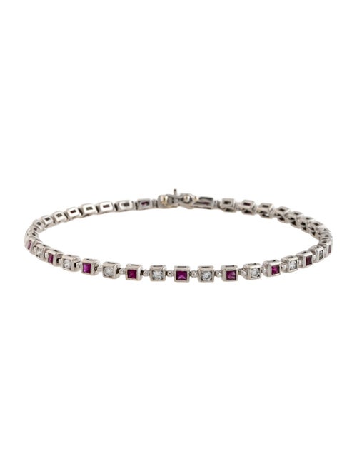 Bracelet 18K Ruby & Diamond Tennis Bracelet