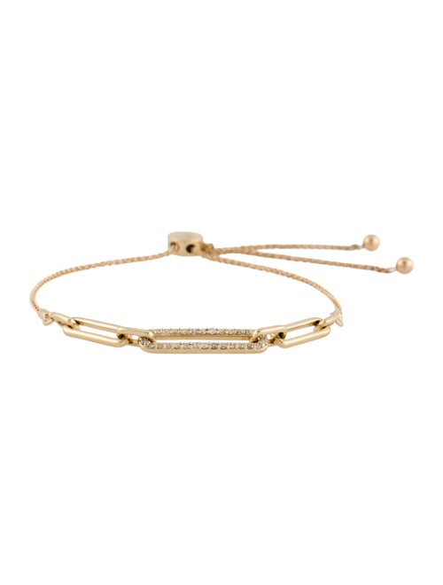 Bracelet 14k Diamond Paperclip Link Bracelet