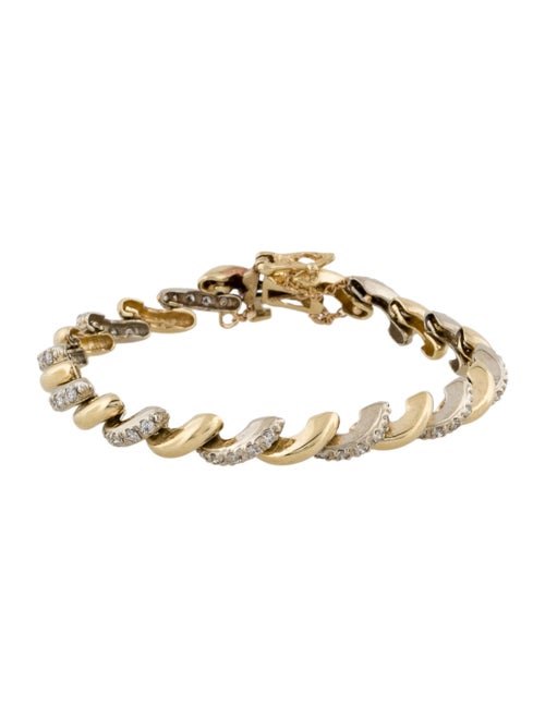 Bracelet 14K Diamond Link Bracelet