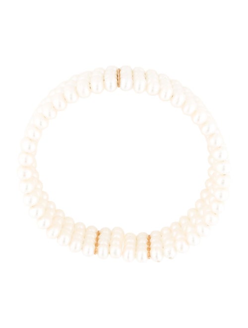 Bracelet 14K Pearl Multi Row Cuff Bracelet