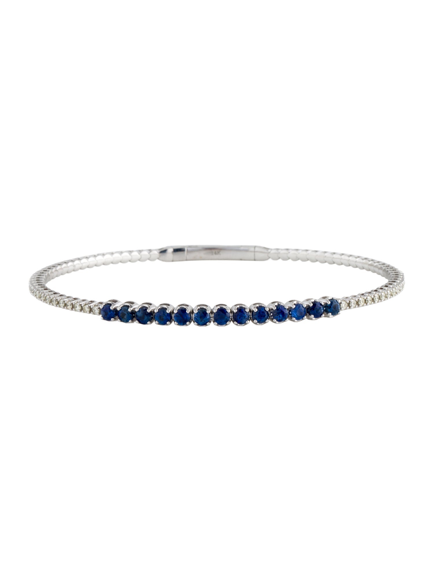 Bracelet 14K Sapphire & Diamond Bangle