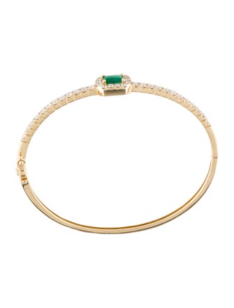 Bracelet 14K Emerald & Diamond Bangle Bracelet
