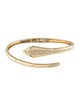Bracelet 14K Tsavorite & Diamond Snake Hinged Bangle