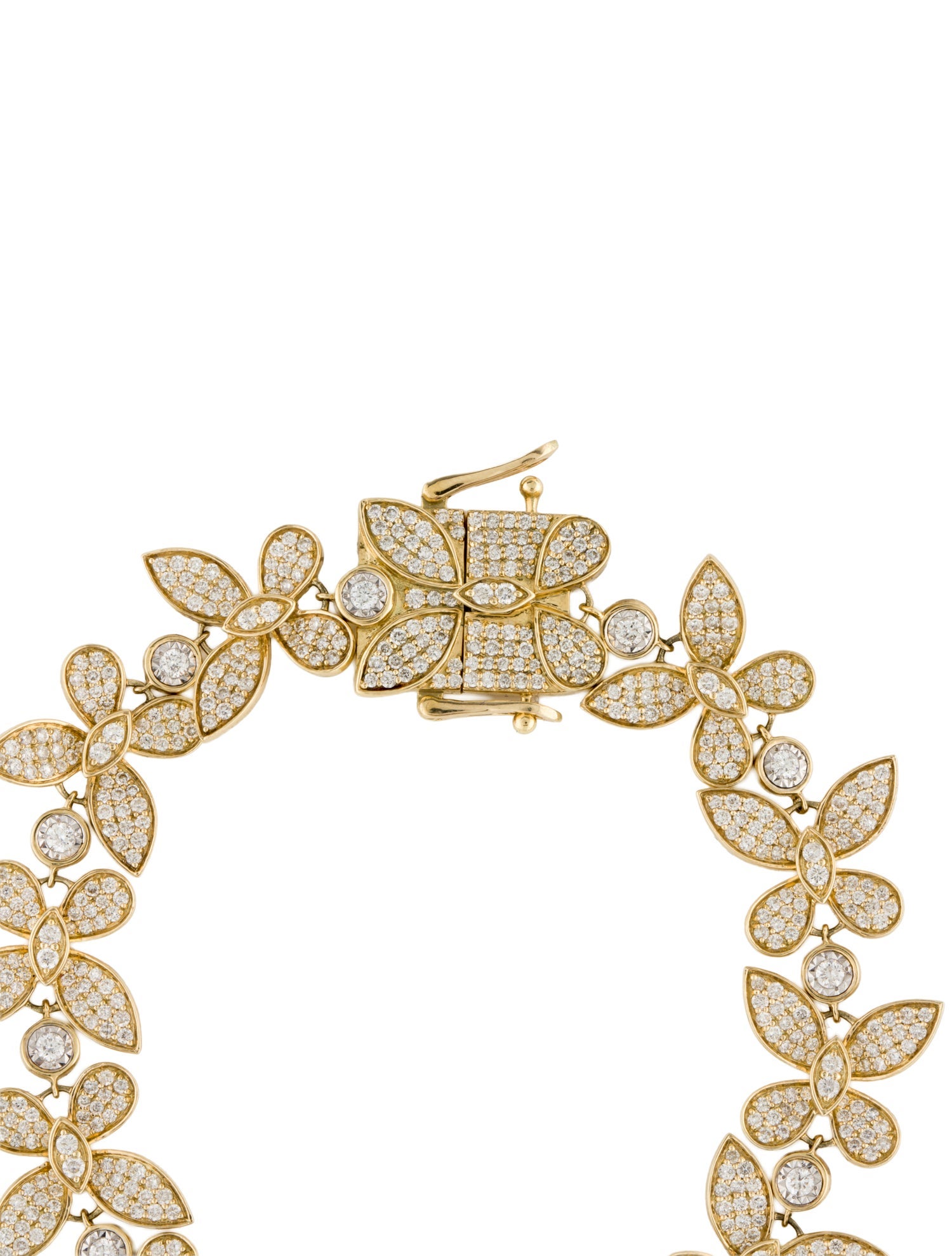 Bracelet 14K 4.14ctw Diamond Flower