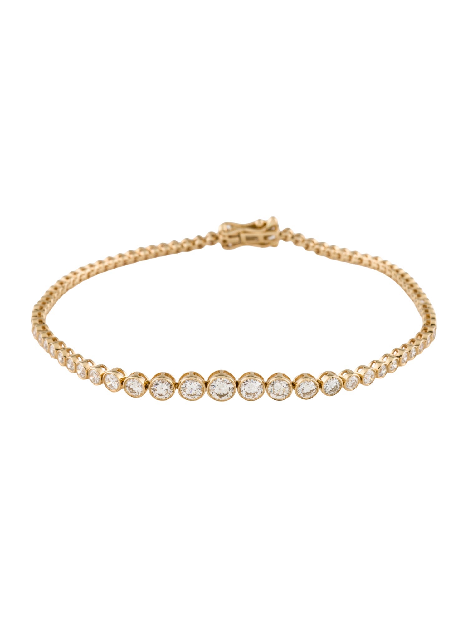 Bracelet 14K Diamond Bezel Set Tennis