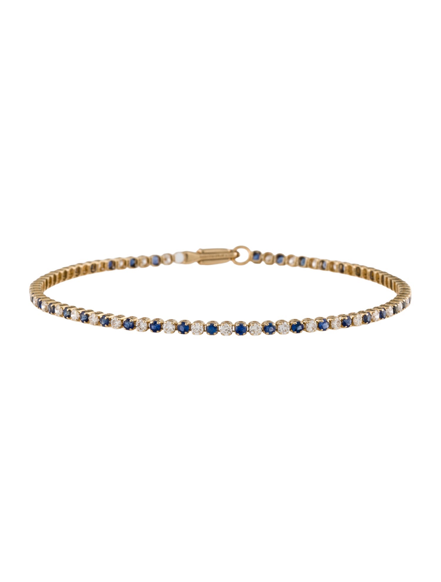 Bracelet 14K Sapphire & Diamond Link