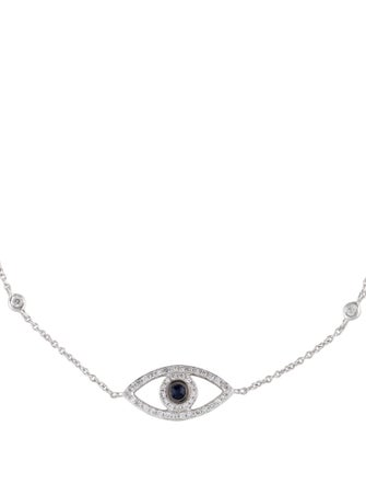 Bracelet 14K Sapphire & Diamond Evil Eye Bracelet