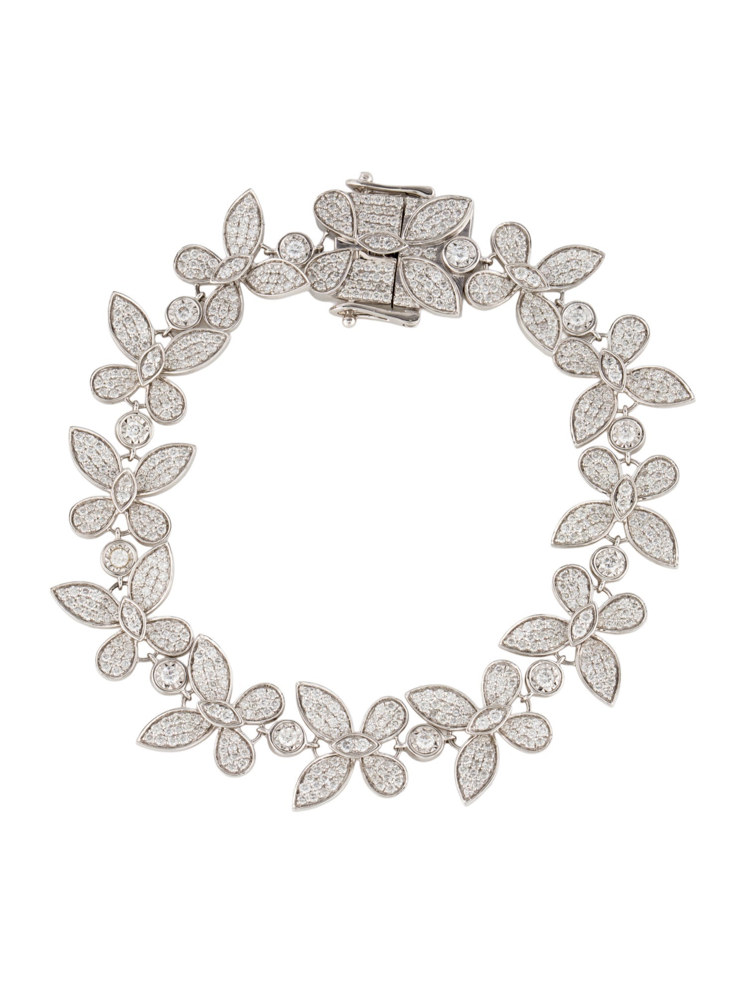 Bracelet 14K 4.14ctw Diamond Flower