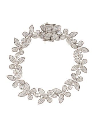 Bracelet 14K 4.14ctw Diamond Flower Bracelet