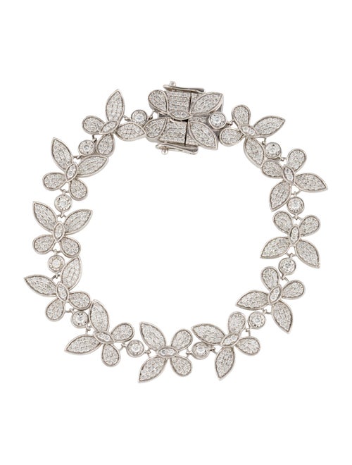 Bracelet 14K 4.14ctw Diamond Flower Bracelet