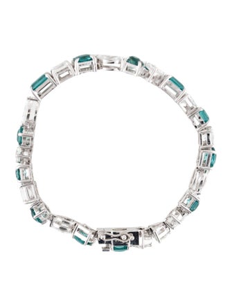 Bracelet 14K Tourmaline & Lab-Grown Diamond Link Bracelet