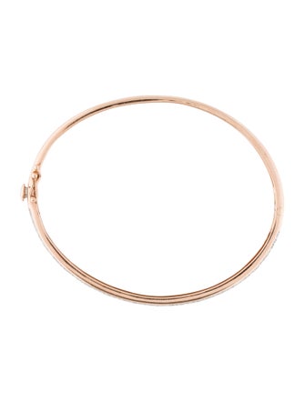 Bracelet 14K 1.10ctw Diamond Pave Hinged Bangle Bracelet