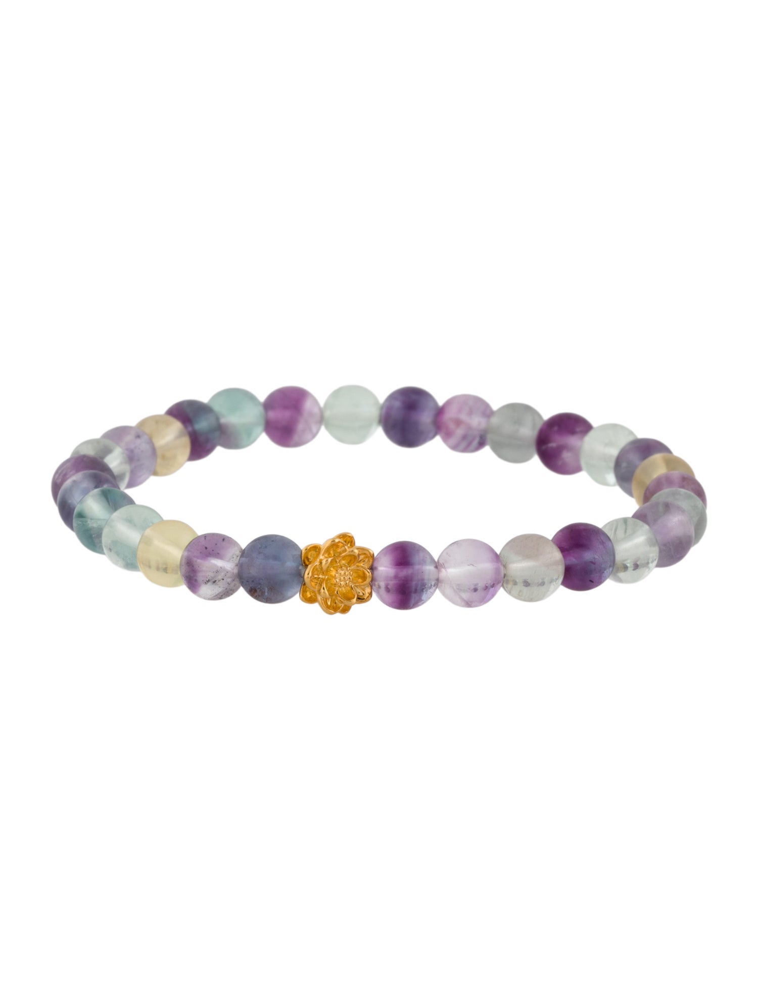 Bracelet 24K Fluorite Beaded
