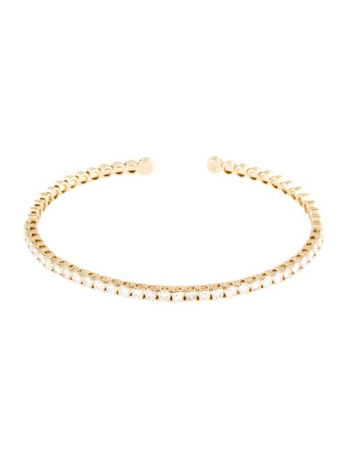 Bracelet 14K 1.98ctw Diamond Tennis Cuff Bracelet
