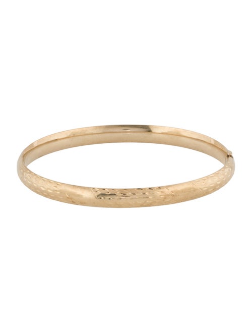 Bracelet 14K Textured Hinged Bangle Bracelet