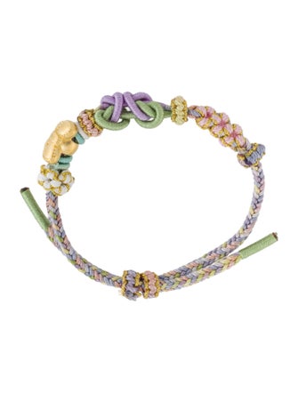 Bracelet 24K Bow Bead Cord Bracelet