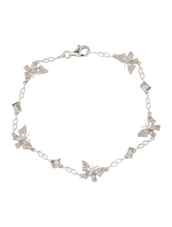 Bracelet 14K Diamond Butterfly Station Bracelet