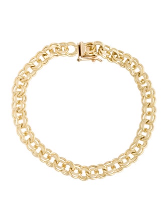 Bracelet 14k Double Circle Link Bracelet
