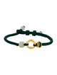 Bracelet 24K Nephrite Bead & Charm Cord Bracelet